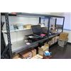Image 2 : Whalen Black Metal Adjustable Shelving Unit w/ Work Space (Shelving Only) 151"W x 24"D x 72"H