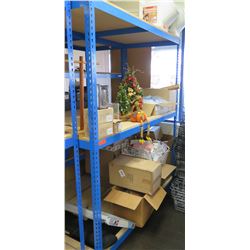 Blue Metal Adjustable Shelving Unit (contents not included) 69 W x 30 D x 84 H