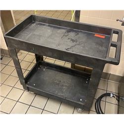 Rubberized Rolling Utility Cart w/ Undershelf