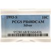 Image 3 : 1993-S SILVER ROOSEVELT DIME PCGS PR68 DCAM