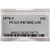 Image 3 : 1978-S WASHINGTON QUARTER PCGS PR70 DCAM