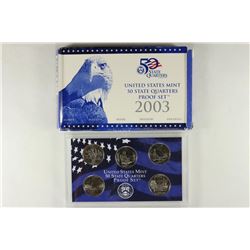 2003 US 50 STATE QUARTERS PROOF SET WITH BOX