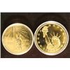 Image 1 : 2 US LIBERTY PROOF TOKENS (GOLD COLOR)