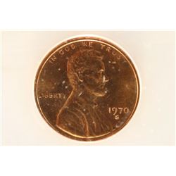 1970-S LARGE DATE LINCOLN CENT ANACS MS63RB
