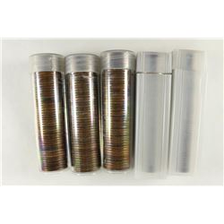 5 APPROX. SOLID ROLLS OF CANADIAN CENTS 1941, 1942