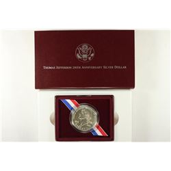 1993 THOMAS JEFFERSON 250TH ANNIVERSARY UNC