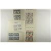 Image 1 : 5-US BLOCKS OF US POSTAGE 1-4 CENT, 1-22 CENT &