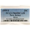 Image 3 : 1999-S NEW JERSEY SILVER QUARTER PCGS PR69 DCAM