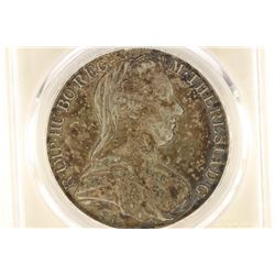 1780 SF AUSTRIA THALER RESTRIKE PCGS XF 45