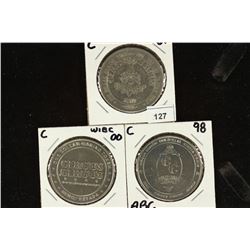 3 ASSORTED $1 GAMING TOKENS 1981 CIRCUS CIRCUS,
