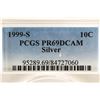 Image 3 : 1999-S SILVER ROOSEVELT DIME PCGS PR69 DCAM