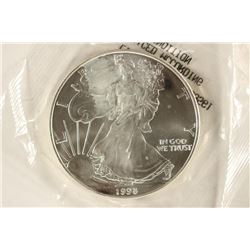 1998 AMERICAN SILVER EAGLE BRILLIANT UNC TONING