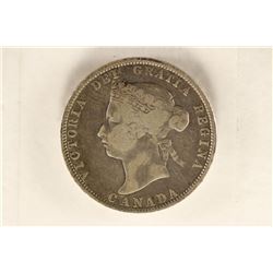 1872-H CANADA SILVER 25 CENTS