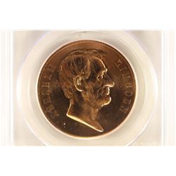 ABRAHAM LINCOLN COMMEMORATIVE BRONZE MEDAL PCGS