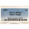 Image 3 : 1993 AMERICAN SILVER EAGLE PCGS MS69