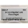 Image 3 : 2003-P FIRST FLIGHT SILVER DOLLAR PCGS PR69 DCAM