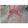 Image 2 : Rolling Red Adjustable 30-55 Gallon Steel Drum Dolly Truck