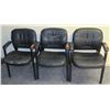 Image 1 : Qty 3 Stationary Leather-Like Arm Chairs
