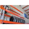 Image 13 : Qty 4 Orange Adjustable Warehouse Pallet / Tire Racks (available for pick-up Wednesday)