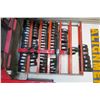 Image 18 : Qty 4 Orange Adjustable Warehouse Pallet / Tire Racks (available for pick-up Wednesday)