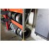 Image 20 : Qty 4 Orange Adjustable Warehouse Pallet / Tire Racks (available for pick-up Wednesday)