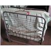 Image 1 : Qty 1 Folding Roll Away Metal Frame Cot Beds w/ Mattress