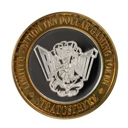 .999 Silver Stratosphere Las Vegas, Nevada $10 Casino Limited Edition Gaming Token