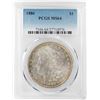 Image 1 : 1886 $1 Morgan Silver Dollar Coin PCGS MS64 Nice Toning