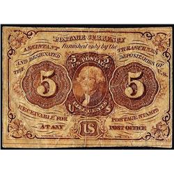July 17, 1862 Five Cents First Issue Fractional Currency Note