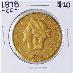 1878-CC $20 Liberty Head Double Eagle Gold Coin