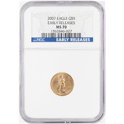 2007 $5 American Gold Eagle Coin NGC MS70 Early Releases