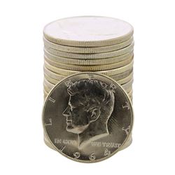 Roll of (20) Brilliant Uncirculated 1964 Kennedy Half Dollar Coins