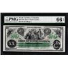 Image 1 : 1872 $20 State of South Carolina Revenue Bond Obsolete Note PMG Gem Uncirculated 66EPQ
