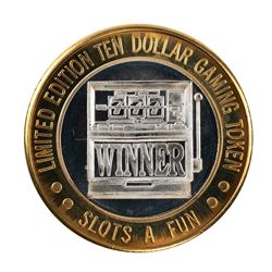 .999 Silver Slots A Fun Casino Las Vegas, NV $10 Limited Edition Casino Gaming Token
