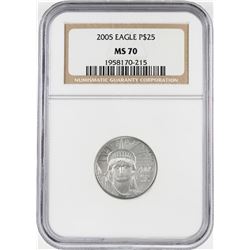 2005 $25 American Platinum Eagle Coin NGC MS70