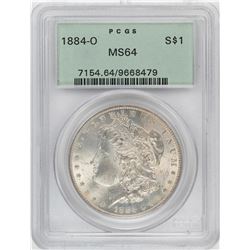 1884-O $1 Morgan Silver Dollar Coin PCGS MS64 Old Green Holder