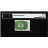 Image 2 : 1863 10 Cent Second Issue Fractional Currency Note Fr.1245 PMG Uncirculated 62EPQ