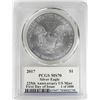 Image 2 : 2017 $1 American Silver Eagle Coin PCGS MS70 First Day of Issue Moy Signature