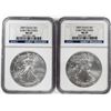 Image 1 : Lot of (2) 2009 $1 American Silver Eagle Coins NGC MS69 Early Releases