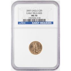 2007 $5 American Gold Eagle Coin NGC MS70 Early Releases