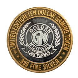 .999 Silver Golden Nugget Las Vegas $10 Casino Limited Edition Gaming Token
