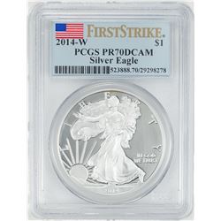 2014-W $1 Proof American Silver Eagle Coin PCGS PR70DCAM First Strike