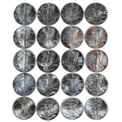 Roll of (20) Brilliant Uncirculated 1990 $1 American Silver Eagle Coins