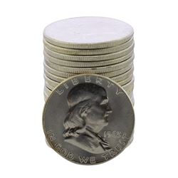 Roll of (20) Brilliant Uncirculated 1963 Franklin Half Dollar Coins