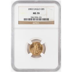 2002 $5 American Gold Eagle Coin NGC MS70