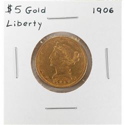 1906 $5 Liberty Head Half Eagle Gold Coin