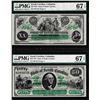Image 1 : Low Serial Set 1872 $20 & $50 South Carolina Obsolete Notes PMG Superb Gem Unc. 67EPQ