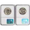 Image 2 : Lot of (2) 1947-D Walking Liberty Half Dollar Coins NGC MS65