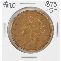 1873-S $20 Liberty Head Double Eagle Gold Coin