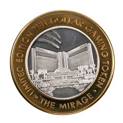.999 Fine Silver Mirage Las Vegas, Nevada $10 Limited Edition Gaming Token